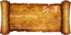 Szomor Betta névjegykártya